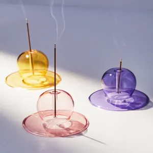 Il colore può essere personalizzato degradabile prodotti più venduti eco friendly vendita calda acqua vetro a forma di ciottolo incenso decorazioni per la casa