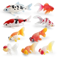 Modèles de poissons simulés pour aquarium, figurines nageuses de carpes koï et de poissons rouges, décoration de créatures marines, modèles de poissons flottants artificiels, ornements marins