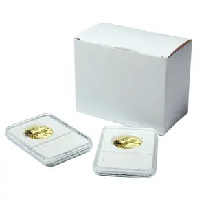 Acrylic Coin Display Slab Collection Coins Holders Storage Boxes Coinカプセル