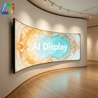 Écran LED incurvé souple Ai Display P1.8/P2/P2.5 7680Hz 1000 nits 8K IP65 étanche pour affichage public en intérieur