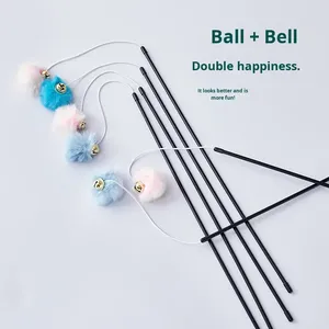 ของเล่นแมวแบบมีสายคล้องคอ ยี่ห้อ Manufacturers Sales รุ่น Bell Wire Cat Interactive พร้อมขนนกและแท่งไม้สำหรับล่อแมว - Product Image 5