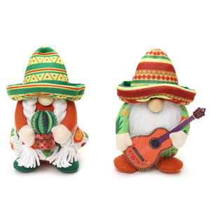 Adornos de Peluche de Gnomos para Fiesta, Tomte del Cinco de Mayo para Mesa de Taco Tuesday Mexicana, Gnomos Elfos Escandinavos para Bandeja Escalonada - Product Image 1