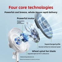 Ventilateur rafraîchisseur d'air à télécommande, à tête oscillante 3D, vent puissant, six vitesses, idéal pour l'extérieur et les installations hôtelières – Meilleures ventes