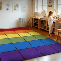 Tapis de sol moderne de luxe, grand, durable, en nylon, antidérapant, pour salon, chambre d'enfant, école