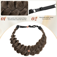 SARLA Bande élastique tressée faite à la main hautement réglable en fibre synthétique résistante à la chaleur pour tresses de cheveux, 18 couleurs