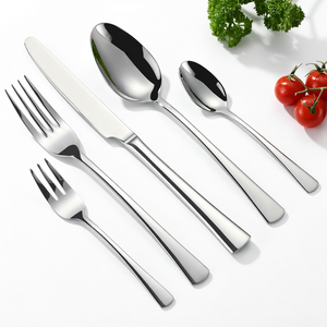 Ensemble de couverts en acier inoxydable 304 poli miroir, cuillère à long manche, vaisselle pour dîner, café, thé, pour la maison, le restaurant et les fêtes - Product Image 1