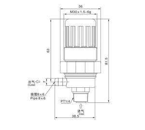 Equipo de línea de aire FRL, regulador de aire de baja presión, tamaño de NR2000-02, 1/8, 1/4, para generador de oxígeno, máquina concentradora de oxígeno - Product Image 3