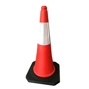 אדום ולבן רעיוני 75CM PE גומי כביש קונוסים תנועה למכירה - Product Image 1