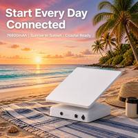 Batterie Li-Polymère Starlink Mini Haute Capacité 76800mAh, Charge Rapide 65W, Batterie Externe Portable avec Affichage LED