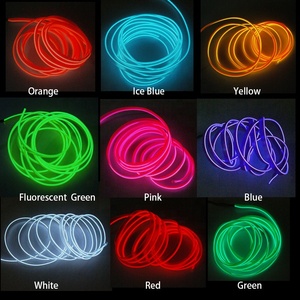 5M EL Wire <span class=keywords><strong>LED</strong></span> Tira de luz fría Ambiente Interior Coche Luz Neón Atmósfera Tira Accesorios de luz de coche - Product Image 3
