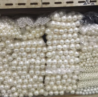 Perles en acrylique, perles focales en plastique Lucite, perles en vrac de qualité supérieure, perles avec trou pour vêtements, perles rondes en plastique ABS