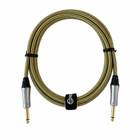 Câble audio professionnel OEM RH-I006 TS pour guitare, mâle-mâle, blindé en spirale, gaine en PVC, conducteur en cuivre sans oxygène, câble en tweed