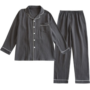 Ensemble de <span class=keywords><strong>pyjama</strong></span> décontracté pour <span class=keywords><strong>homme</strong></span> - Confortable et ample - Nouveau style printemps-automne - Grande taille - <span class=keywords><strong>Pyjama</strong></span> en coton à manches longues - Product Image 5