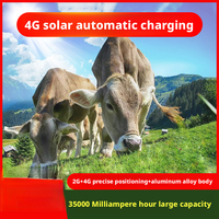 Traceur GPS+Beidou solaire étanche IP65 4G pour bétail |   Alarme vibrante avec autonomie de 1 an pour bovins, chevaux et animaux de compagnie