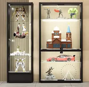 透明收藏品玻璃展示柜水晶展示柜钢化玻璃展示柜