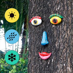 Đầy màu sắc quirky nhựa khuôn mặt bức tượng Vẽ tay hình dạng bất thường nghệ thuật sáng tạo thời trang Kinh doanh Quà Tặng mô hình trang trí trong nhà - Product Image 6