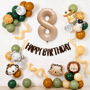 Kit de guirlande de ballons numérotés en gros, ensemble de ballons en aluminium pour enfants, <span class=keywords><strong>décoration</strong></span> de fond pour <span class=keywords><strong>anniversaire</strong></span> de <span class=keywords><strong>1</strong></span> à 9 ans et fête prénatale - Product Image 2