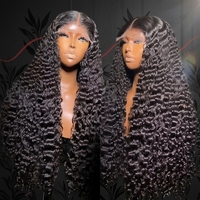 Perruque bouclée naturelle birmane en gros, densité 300%, dentelle transparente, perruques de cheveux humains bouclés birmanes, 100% perruque birmane originale brute