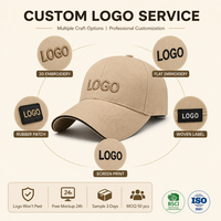 Op maat gemaakte logo klassieke kaki katoenen twill baseballcap 6 panelen verstelbaar geborduurd unisex pet groothandel OEM lage minimale bestelhoeveelheid