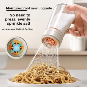 Botella de Vidrio Multifuncional con Prensa para Condimentos, Salero y Pimentero de Cocina, Tapas Herméticas, Utensilios para Hierbas y Especias - Product Image 1