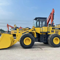 Chargeuse sur pneus Komatsu WA380 d'occasion, type chenillé, moteur d'origine japonais puissant, prix réduit, vente de boîte de vitesses, pompe, roulement