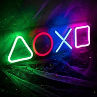 Manette de jeu Enseigne au néon LED Gamepad Neon Light PS4 XOXO Playstation Enseigne au néon pour chambre d'enfant Bar Club Art Decor