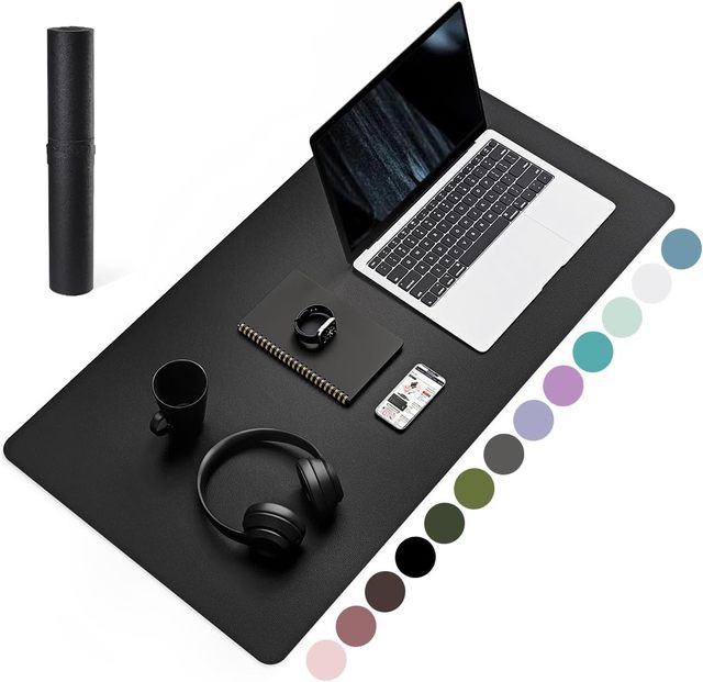 Large Waterproof PU Leather Writing Desk Mouse Pad Desk Protector Computer Keyboard Mat for Office Home