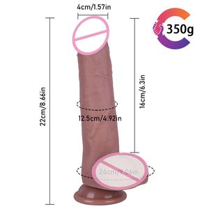 Dildo géant à double couche de 8,6 pouces - Texture réaliste en silicone liquide, pénis artificiel, jouet sexuel sûr pour le corps, vente en gros pour femmes - Product Image 3