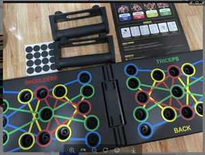 Attrezzatura per Allenamento Pieghevole con Logo Personalizzato, Supporti Multifunzionali per Flessioni, Set per Esercizi Muscolari del Petto con Maniglia - Product Image 4
