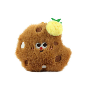 Lindo y adorable colgante de poliéster con forma de comida: Hamburguesa, Sushi, Papas Fritas, Pan, Croissant. Llavero, muñeco de peluche, adorno para bolso y llavero. - Product Image 5
