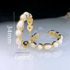 Orecchini a Cerchio a Forma di C per Donne, Stile Vintage, Accessori per Orecchie da Indossare Quotidianamente - Product Image 6