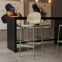 Chaise de salle à manger en plastique de style nordique de haute qualité avec dossier pour bar, café, salle à manger, maison, restauration commerciale