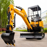 Mini Excavadora China EPA/EURO 5 de 2 Toneladas, Excavadora Hidráulica con Brazo Giratorio