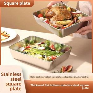 Set Rectangle Reusable Sustainable Food Safe Stainless Steel Food <b>Storage</b> Container Lids Lunch <b>Box</b> Snack Containers Leakproof - Product Image 5