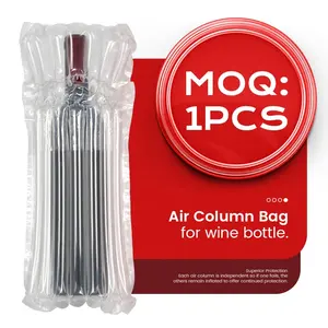 Bolsa de embalaje de columna de aire para botella de vino, Protector de botella de vino con amortiguación resistente a los golpes
