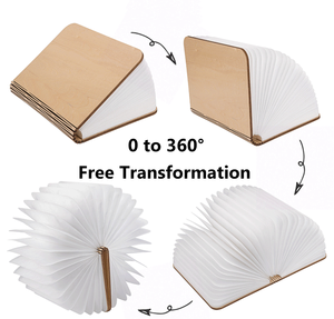 ไฟอ่านหนังสือ LED พับได้ รูปทรงหนังสือ ทำจากไม้ ชาร์จผ่าน USB ปรับความสว่างได้ เหมาะสำหรับเด็ก ดีไซน์ทันสมัย ของขวัญตกแต่งห้องนอน ผลิตจากโรงงาน - Product Image 4