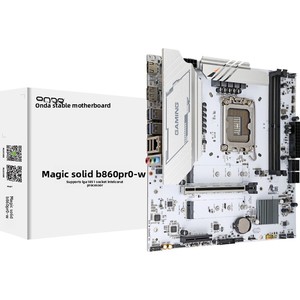 เมนบอร์ดเดสก์ท็อป Magic Solid B860PRO-W/B DDR5 M ATX รองรับซีพียู LGA1851 ช่องสัญญาณคู่ รองรับหน่วยความจำ DDR5 64GB ใหม่ รองรับการถ่ายโอนข้อมูลความเร็วสูง - Product Image 1