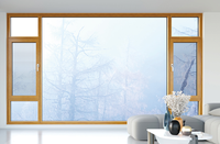Fenêtre d'angle en aluminium standard australien, baie vitrée double vitrage pour l'habitat de luxe