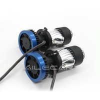 Nouvel Arrivage – Ampoule de Phare Mini H4 69W avec Lentille de Projecteur Bi-LED Matrice I4 6000K – Éclairage Automobile H4 Triple Lentille LED pour Moto
