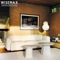 WISEMAX MÖBEL Dänemark Normann Swell Modernes Kreatives Casual Stoff-Wohnzimmer-Sofa mit Latex, Modisches Persönlichkeitssofa für Zuhause