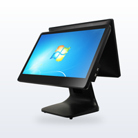 Mesin Kasir Terminal POS Desktop Hitam untuk Restoran, Toko Retail, Supermarket, Kasir, Windows 10