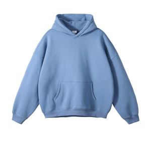 Ropa de calle Puff estampado algodón fabricante logotipo personalizado 350 400 420Gsm comprar a granel liso pesado de gran tamaño Sudadera con capucha hombres - Product Image 1