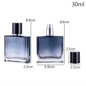 Thiết kế chuyên nghiệp 50ml 100ml rỗng hình trụ chai nước hoa thủy tinh cho nam giới hình dạng phẳng với vít cap Carton Đóng Gói - Product Image 2