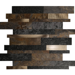 New nhôm kim loại Gạch <span class=keywords><strong>Mosaic</strong></span> thủ công sọc khảm gạch lát sàn giá rẻ giải phóng mặt bằng cho phòng tắm và nhà vệ sinh - Product Image 2