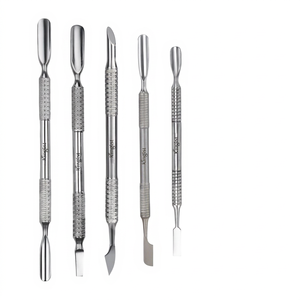 Reusable Stainless Steel Double Head Cuticle Pusher Set with Durable Design for Manicure Tools - Product Image 1