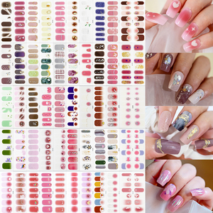 14 Tiras de Pegatinas de <span class=keywords><strong>Uñas</strong></span> de <span class=keywords><strong>Gel</strong></span> Otoñales de Cobertura Completa Parche con Estampado de Leopardo para Hacer Arte de <span class=keywords><strong>Uñas</strong></span> DIY - Product Image 4