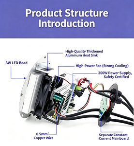 ไฟเวทีแบรนด์ดัง 54 ดวง RGBW DMX512 8CH โคมไฟพาร์อะลูมิเนียมหล่อขึ้นรูป สำหรับงานธีมปาร์ค ดิสโก้ ปาร์ตี้ บอลรูม คอนเสิร์ต - Product Image 6