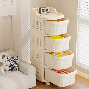 Nhựa Xe Đẩy Snack & Đồ Chơi Lưu Trữ Giá Đa-Lớp Ngăn Kéo Tủ Cho Phòng Khách Sử Dụng Thuận Tiện Chủ Đồ Chơi Lưu Trữ Hộp - Product Image 5