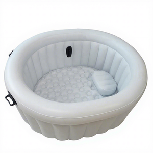 Piscine <span class=keywords><strong>de</strong></span> <span class=keywords><strong>naissance</strong></span> gonflable blanche avec <span class=keywords><strong>coussin</strong></span> <span class=keywords><strong>de</strong></span> siège et poignées - Product Image 1