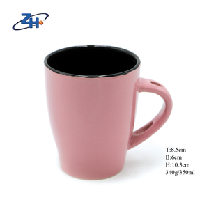 Пользовательские Розовый Цвет Глазурованная Керамическая кофейная кружка со специальной ручкой кружка для воды - Product Image 6